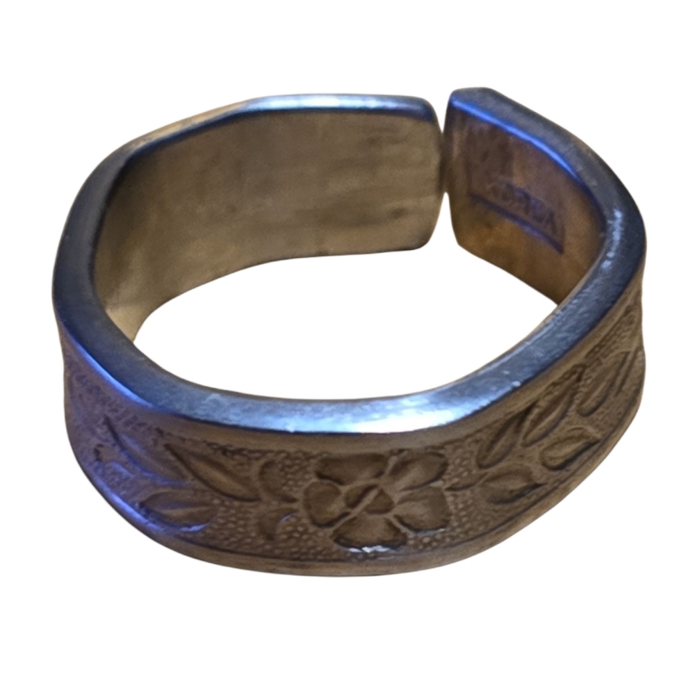 Handforged Flatware Spoon Ring Sz 10